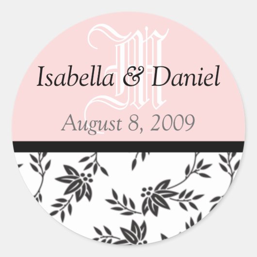 ダマスクシール商品シール ラウンドシール (正面)