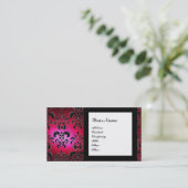 ダマスクジェムストーンモノグラムレッドブルゴーニュ 名刺 (スタンド正面)