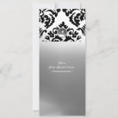 ダマスクジェムストーンモノグラム 白 招待状 (裏面)