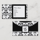 ダマスクジェムストーンモノグラム，3 名刺 (正面/裏面)