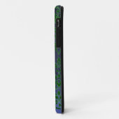 ダマスクジェムモノグラムグリーンパープルダーク Case-Mate iPhoneケース (裏面/左)