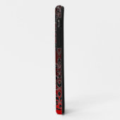 ダマスクジェムモノグラムレッドブルゴーニュ Case-Mate iPhoneケース (裏面/左)