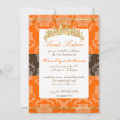 ダマスクスイート16/オレンジチョコレートティアラ/ディイカラー 招待状 (裏面)