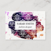 ダマスクスタイリッシュパターン表現型 名刺 (正面)