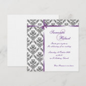 ダマスクスタイルの結婚式招待状デザイン レクトリ 招待状 (正面/裏面)