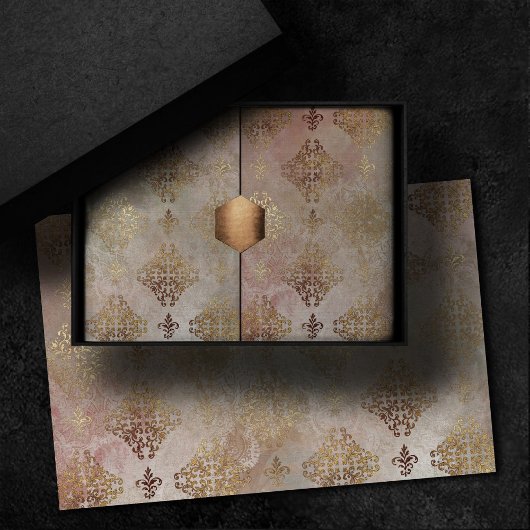 ダマスクスチームパンク |ヴィンテージ黄金装飾品 薄葉紙