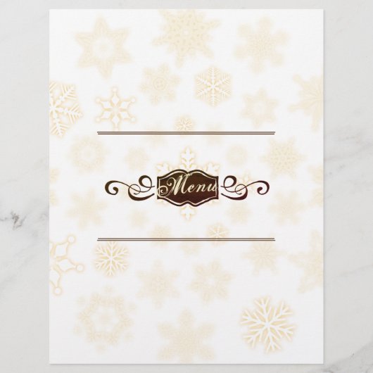 ダマスクスノーフレークのクリスマスホリデーメニューのレターヘッド (裏面)