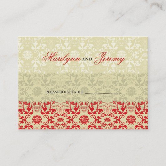 ダマスクスワーズレーススパイスカスタム座席表 プレイスカード (正面)