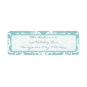 ダマスクスワールアクアブルーリトルン住所 シール (正面)