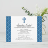 ダマスクセルティッククロスファースト聖餐式 招待状 (スタンド正面)