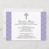 ダマスクセルティッククロスファースト聖餐式 招待状 (正面)