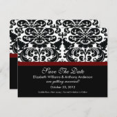 ダマスクセーブ・ザ・デート案内メロレッド セーブザデート (正面/裏面)