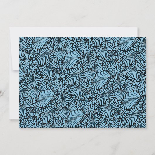 ダマスクゾウ男の子の赤ちゃんシャワー 招待状 (裏面)