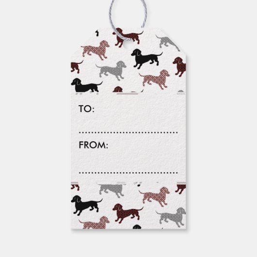 ダマスクダックスホリデーパターン ギフトタグ (裏面)