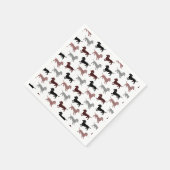 ダマスクダックスホリデーパターン スタンダードカクテルナプキン (角)