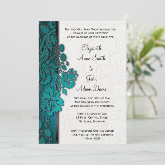 ダマスクティール（緑がかった色）結婚の侵入を突破 招待状 (スタンド正面)