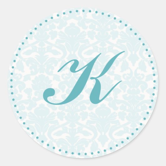 ダマスクテンプレートシール ラウンドシール (正面)