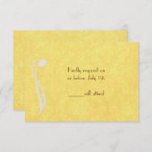 ダマスクデザインRSVP 出欠カード (正面/裏面)