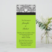 ダマスクデライトインライムグリーン結婚式 プログラム (スタンド正面)