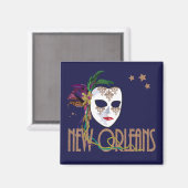 ダマスクニューオーリンズマスクマグネット マグネット (正面/裏面)