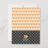 ダマスクハエレガントロウィーンカクテルパーティー 招待状 (裏面)