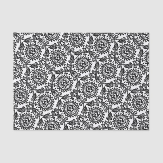 ダマスクハレ模様 薄葉紙 (正面)