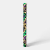 ダマスクハート金ゴールドブラックパープルエメラルド SAMSUNG GALAXYケース (左側面)