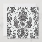 ダマスクバラ白と黒 招待状 (裏面)
