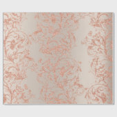 ダマスクバラ金ゴールドアイボリー王室のアントニエッタコテージ ラッピングペーパー (フラット)