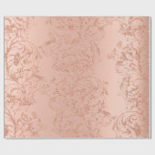 ダマスクバラ金ゴールド王室のピーチアントニエッタコテージ ラッピングペーパー (フラット)