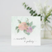 *~*ダマスクバラQR RSVPグリッター- AR結婚12s 招待状 (スタンド正面)