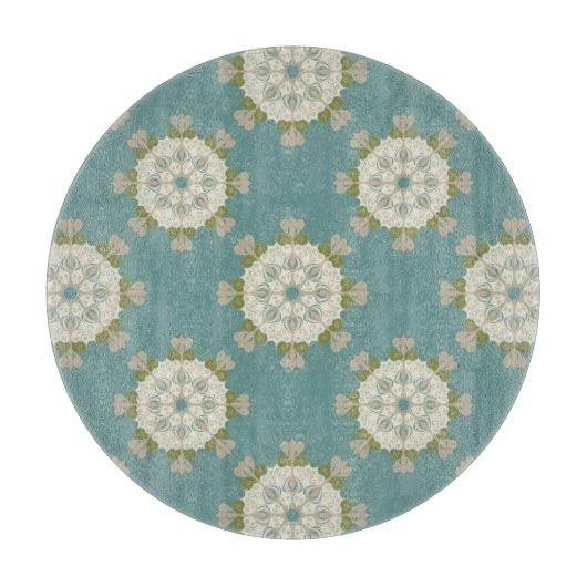 ダマスクパターンと抽象芸術要素 カッティングボード (正面)