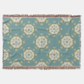 ダマスクパターンと抽象芸術要素 スローブランケット (正面)