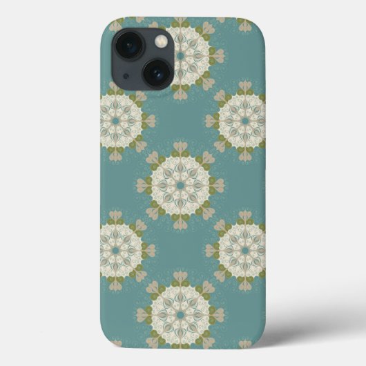 ダマスクパターンと抽象芸術要素 Case-Mate iPhoneケース (裏面)