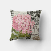 ダマスクパターンフローラかわいらし色 クッション (裏面)