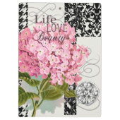 ダマスクパターンフローラかわいらし色 クリップボード (裏面)