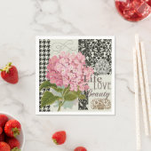 ダマスクパターンフローラかわいらし色 スタンダードカクテルナプキン (インサイチュ)