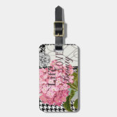 ダマスクパターンフローラかわいらし色 ラゲッジタグ (正面縦)