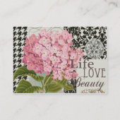 ダマスクパターンフローラかわいらし色 名刺 (裏面)