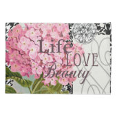 ダマスクパターンフローラかわいらし色 枕カバー (裏面)