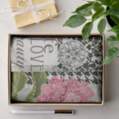 ダマスクパターンフローラかわいらし色 薄葉紙 (ギフト)