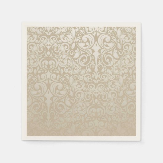 ダマスクパターン紙カクテルナプキンス スタンダードカクテルナプキン (正面)