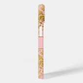 ダマスクパターン赤面ピンク金ゴールド名モノグラム Case-Mate iPhoneケース (裏面 / 右)