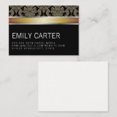 ダマスクパターン金ゴールドエグゼクティブ 名刺 (正面/裏面)