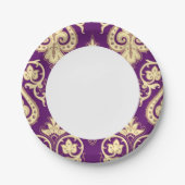 ダマスクパターン4 ペーパープレート (正面)