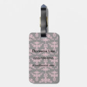 ダマスクパターン5 ラゲッジタグ (裏面縦)