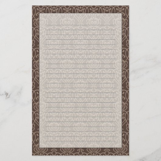 ダマスクパターン6 便箋 (正面)