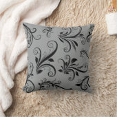 ダマスクパターン、グレーダマスク、ダフランスのマスク クッション (ブランケット)