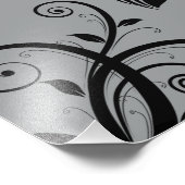 ダマスクパターン、グレーダマスク、ダフランスのマスク フォトプリント            (角)