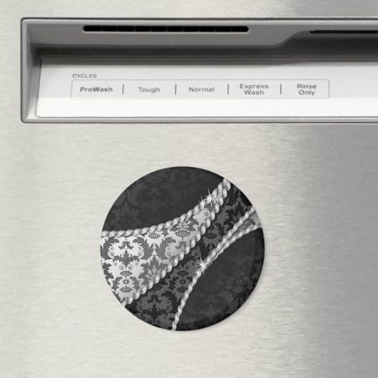ダマスクパターン、グレーダマスク、ダフランスのマスク マグネット (インサイチュ (食洗機))